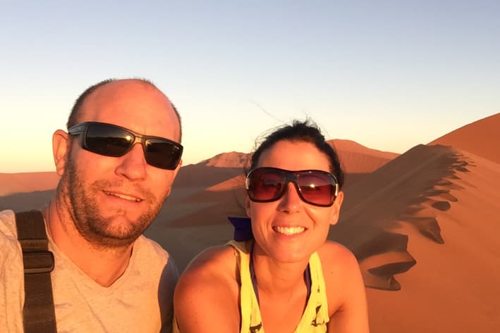 Shaun and Cristina in Namibia